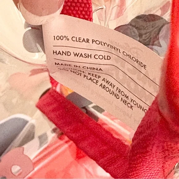 Disney Clear Mickey Mouse Clear Polyvinyl Tote Bag New Without Tags - Picture 7 of 10